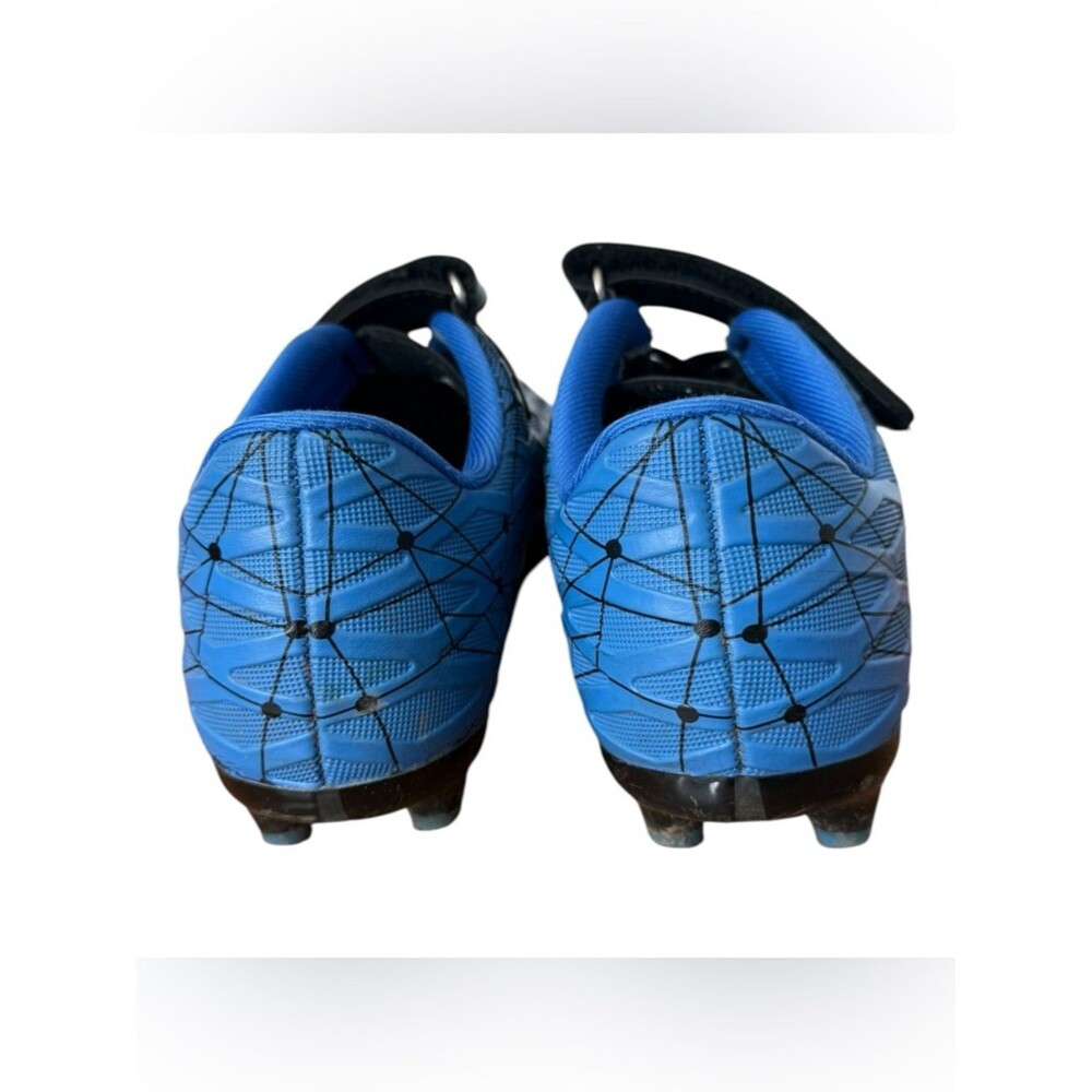 Hanani Kids Blue & Black Velcro Closure Athletic Sports Cleats. Little Kids 13. - Picture 5 of 10